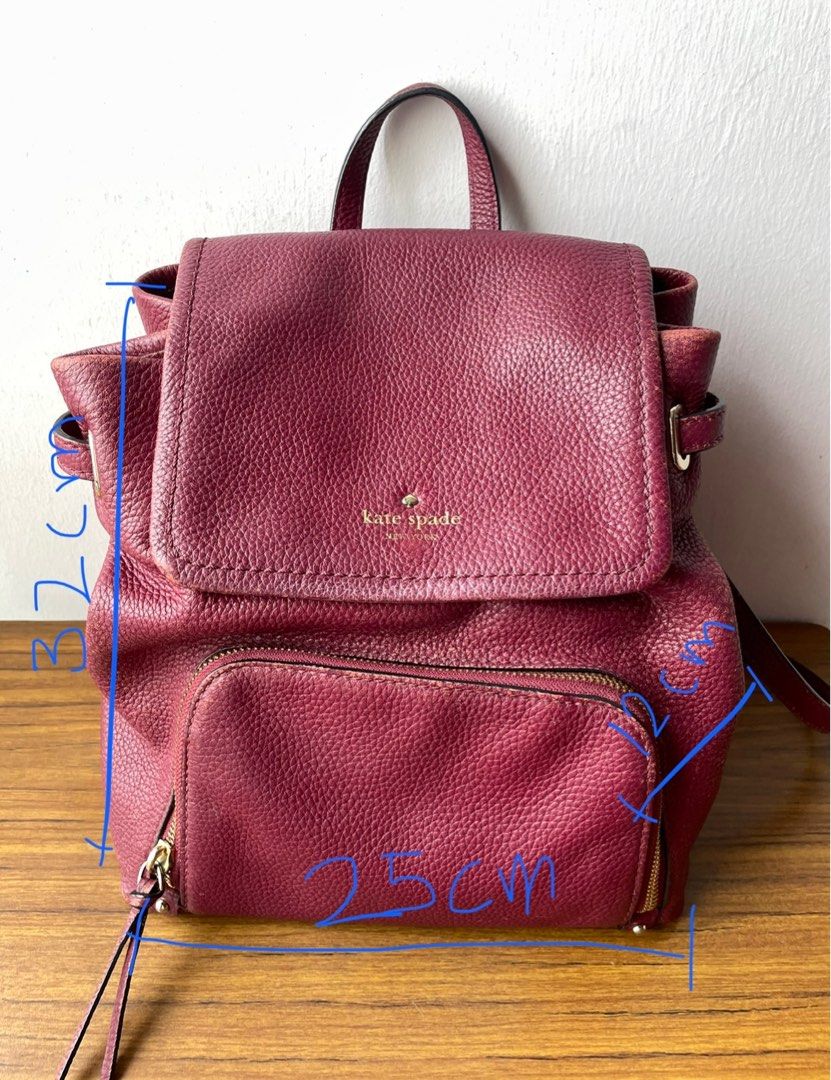Kate spade maroon backpack discount
