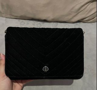 katespade amelia chain wallet bag velvet