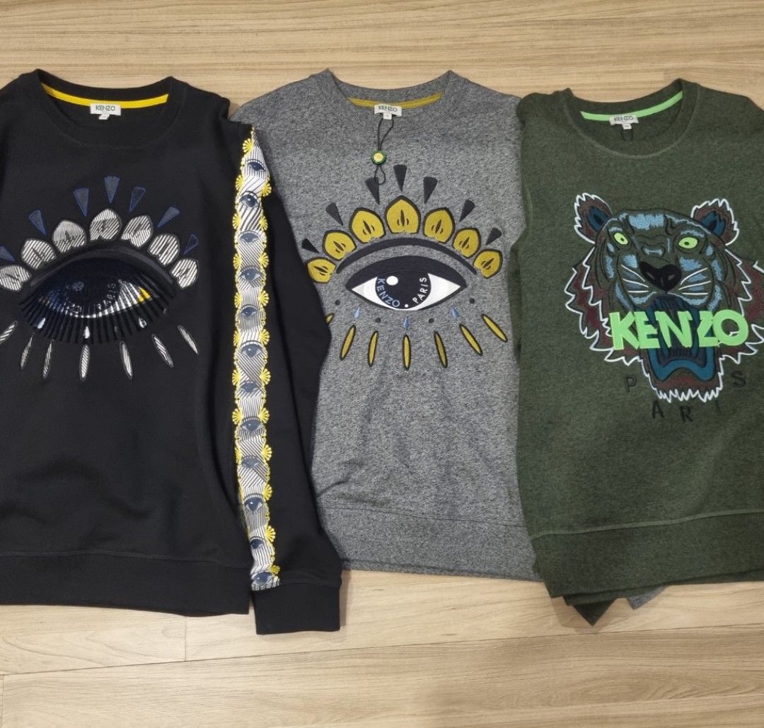Mens grey top kenzo sweatshirt