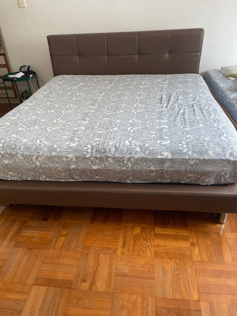 King size bed and mattress., Furniture & Home Living, Furniture, Bed