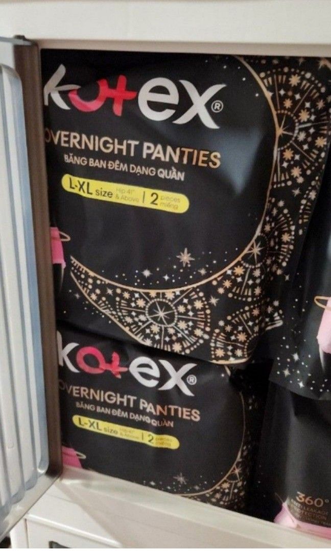 Kotex Overnight Panties (LXL), Beauty & Personal Care, Sanitary