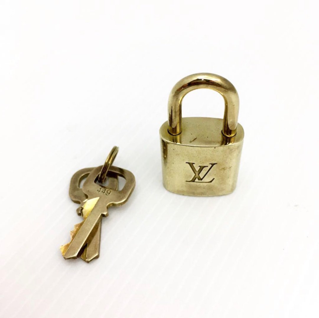 LF> LV Padlock Key 449 Brass, Luxury, Bags & Wallets on Carousell