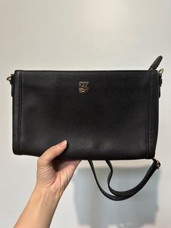 Vintage Louis Quatorze Saffiano Leather Shoulder Bag & Wallet