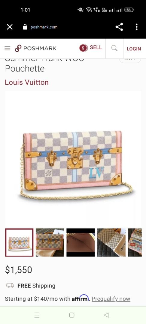 Louis Vuitton - Rare Damier Azur Summer Trunks Pochette Weekend