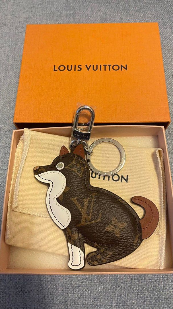 Louis Vuitton Brown Damier French Bulldog Bag Charm 