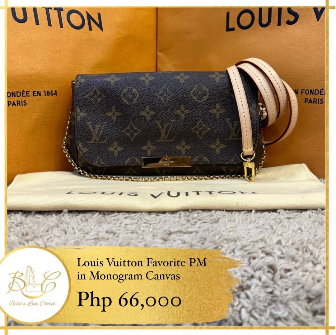 LV Favorite PM (Monogram Canvas), Luxury, Bags & Wallets on Carousell