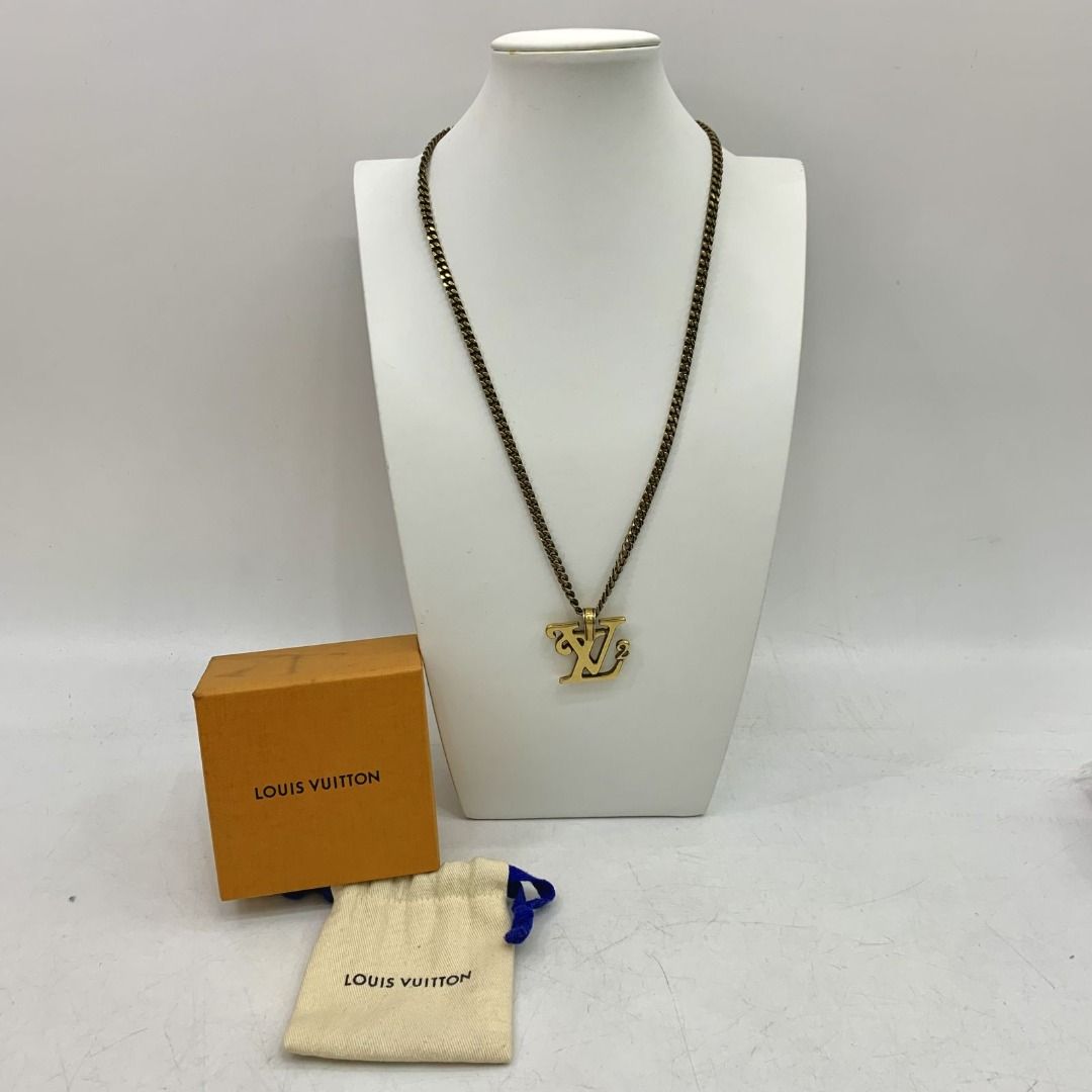 Authenticated Used Louis Vuitton LOUIS VUITTON Necklace Collier LV