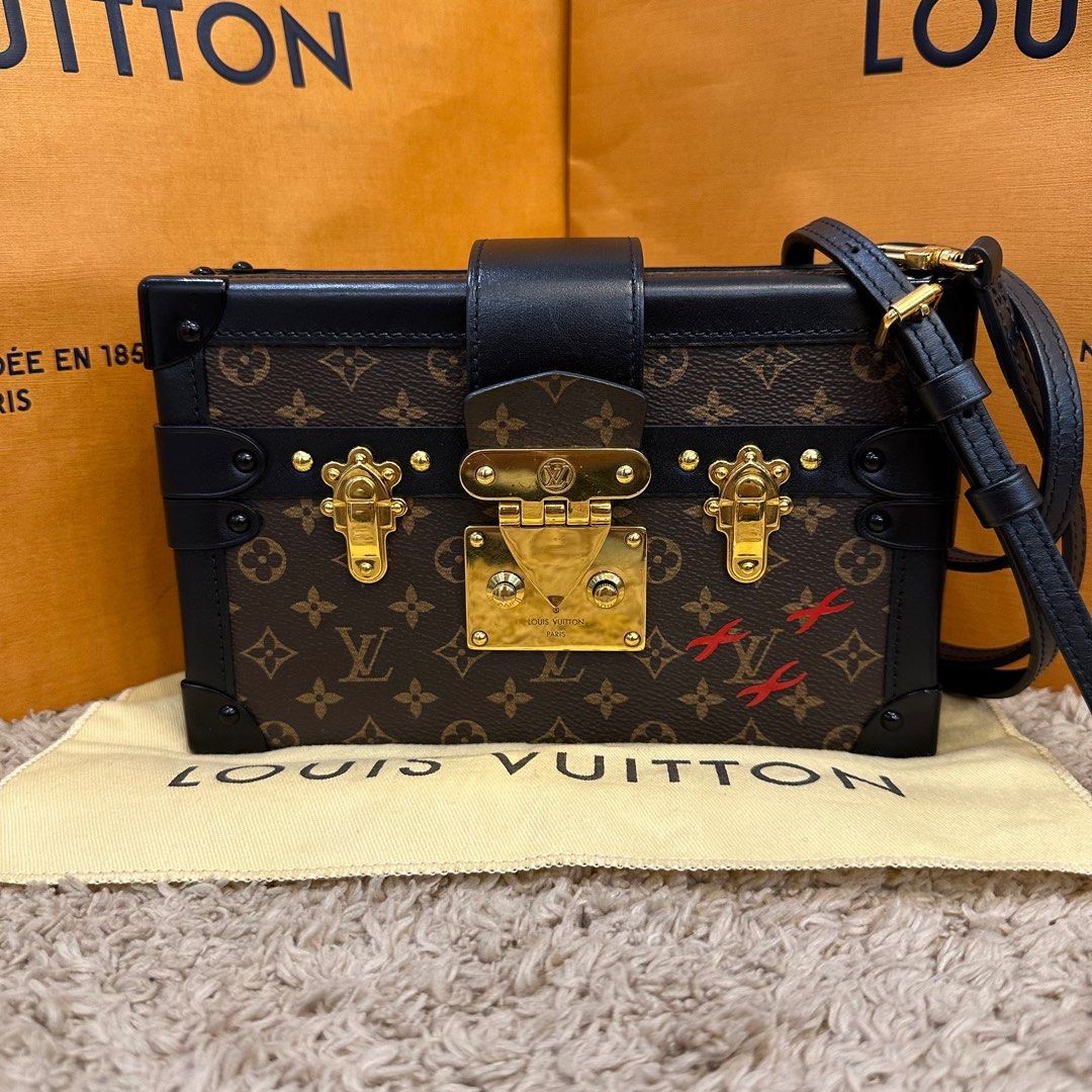 Louis Vuitton Petite Malle Monogram Blue/Black in Toile Canvas