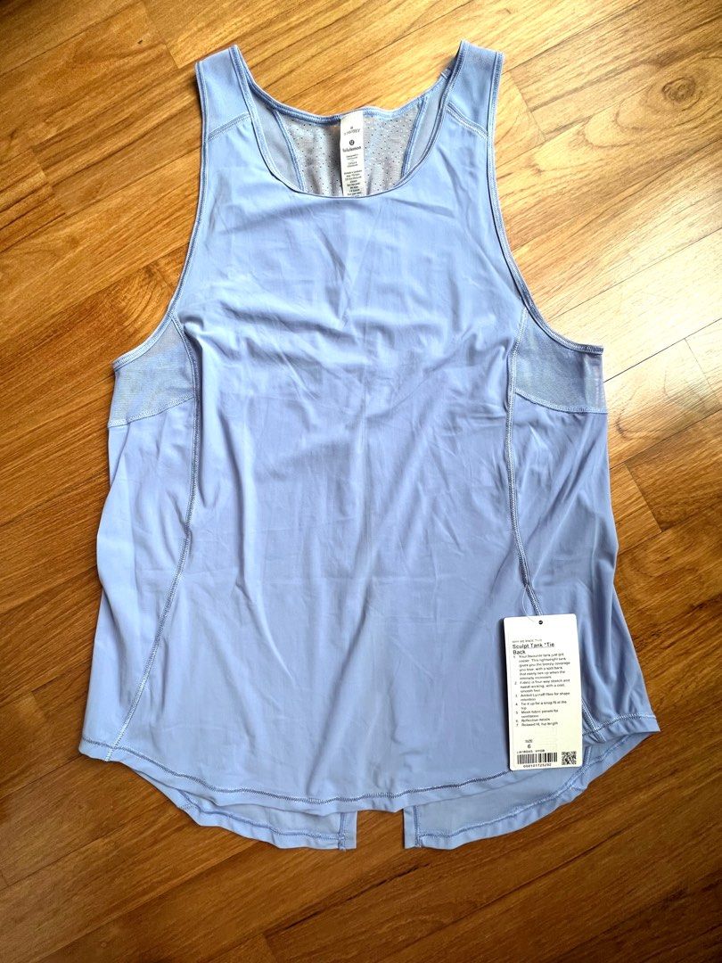 LULULEMON PERIWINKLE DEEP V Neck Yoga Sleeveless Tank Top