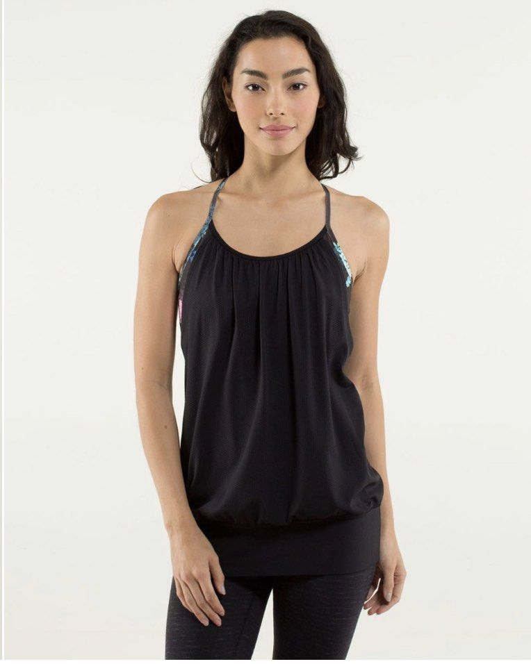 Lululemon athletica pink tank top - LULULEMON pin striped women's