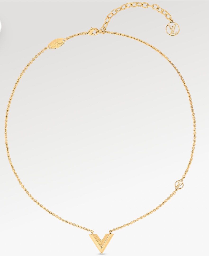 Louis Vuitton Essential V Gold Necklace – STYLISHTOP
