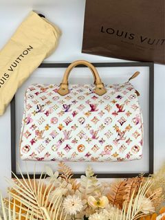 Louis Vuitton Brown And Pink Watercolor Monogram Aquarelle Coated Canvas  Speedy 35 Gold Hardware, 2008 Available For Immediate Sale At Sotheby's