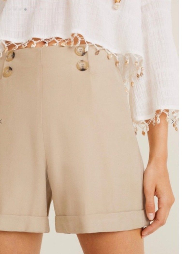 Mango High Waisted Shorts (Category: Shorts) located in Cebu City. Submitted by declutter_cebu (Listing ID 1252620415, Image 2). Description: Mango High Waisted Shorts in Safari (XSMALL) Lightly used with care Fits waist up to 27 Some photos for reference only. RFS: declutter REFRAIN FROM HAGGLING PLEASE!.