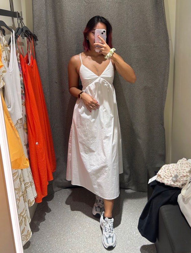 Mango white deals long dress