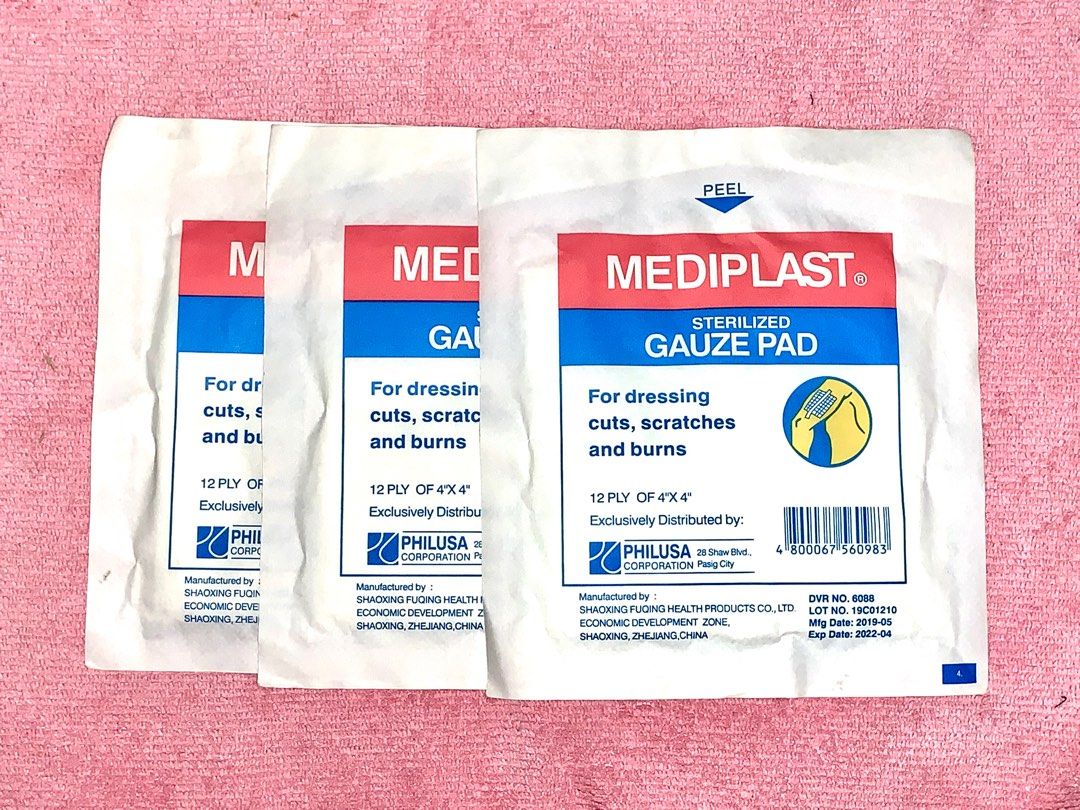 Mediplast gauze pad (expired), Health & Nutrition, Medical Supplies