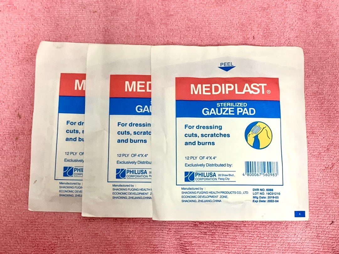Mediplast gauze pad (expired), Health & Nutrition, Medical Supplies