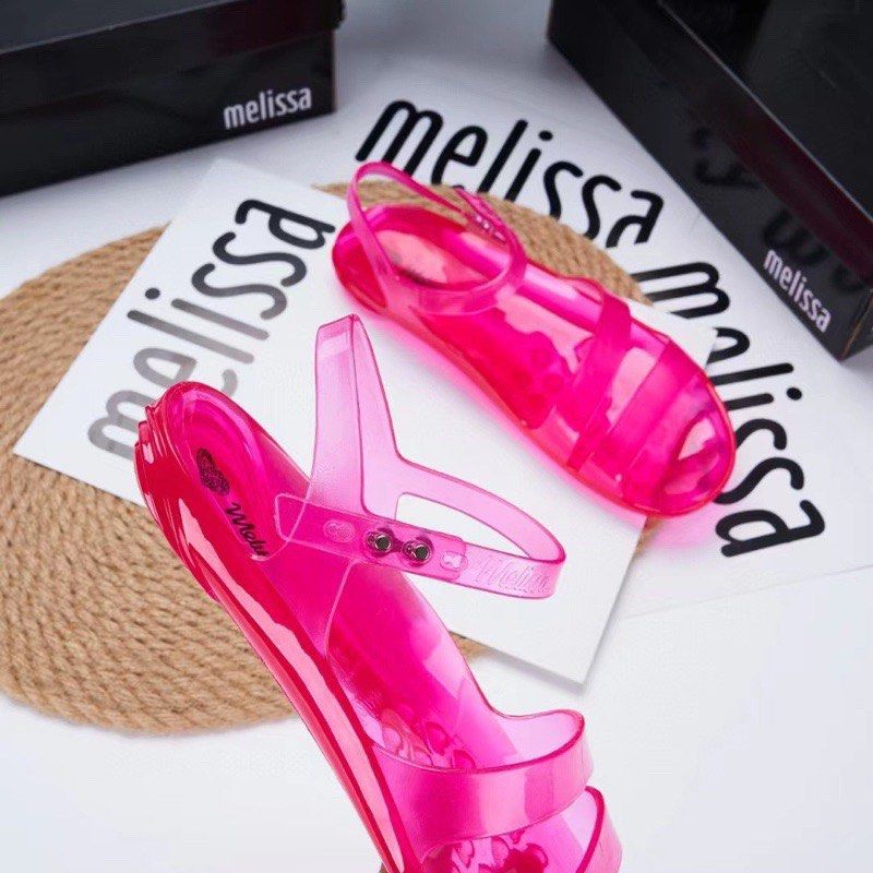 Melissa The Real Jelly Sandal Pink, Fesyen Wanita, Sepatu di Carousell