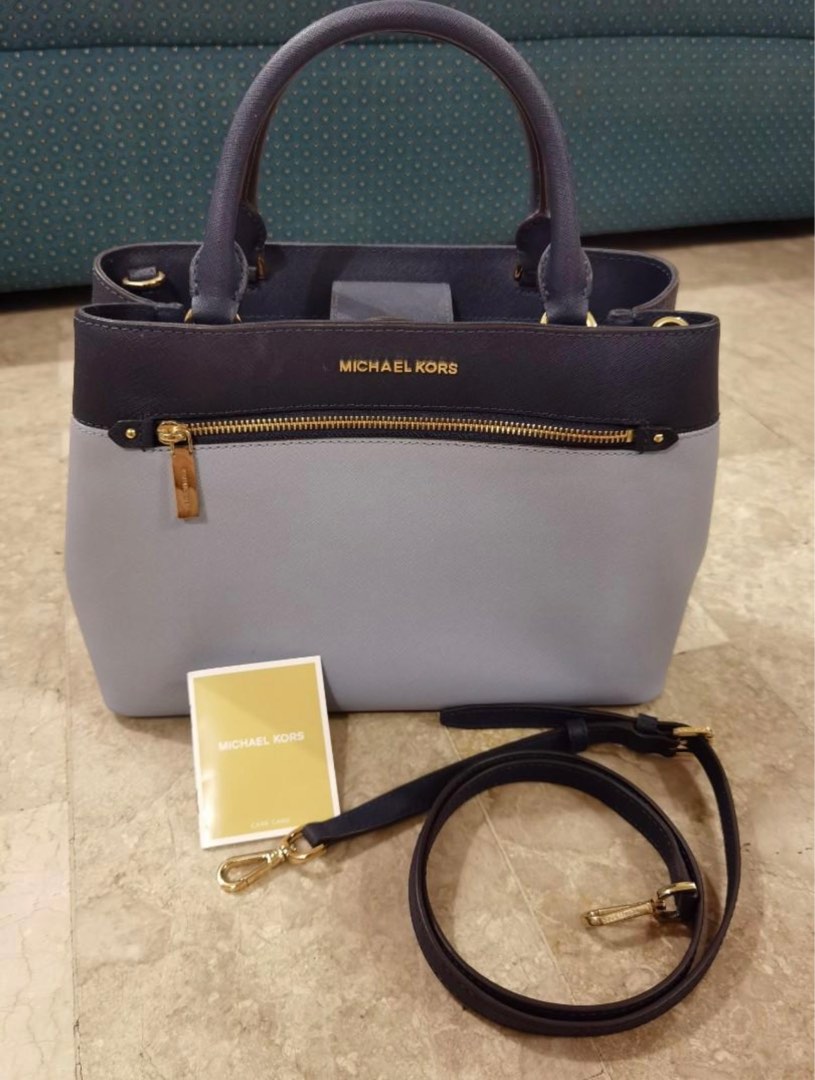 Michael Kors Blue Satchel Bag Luxury Bags Wallets on Carousell