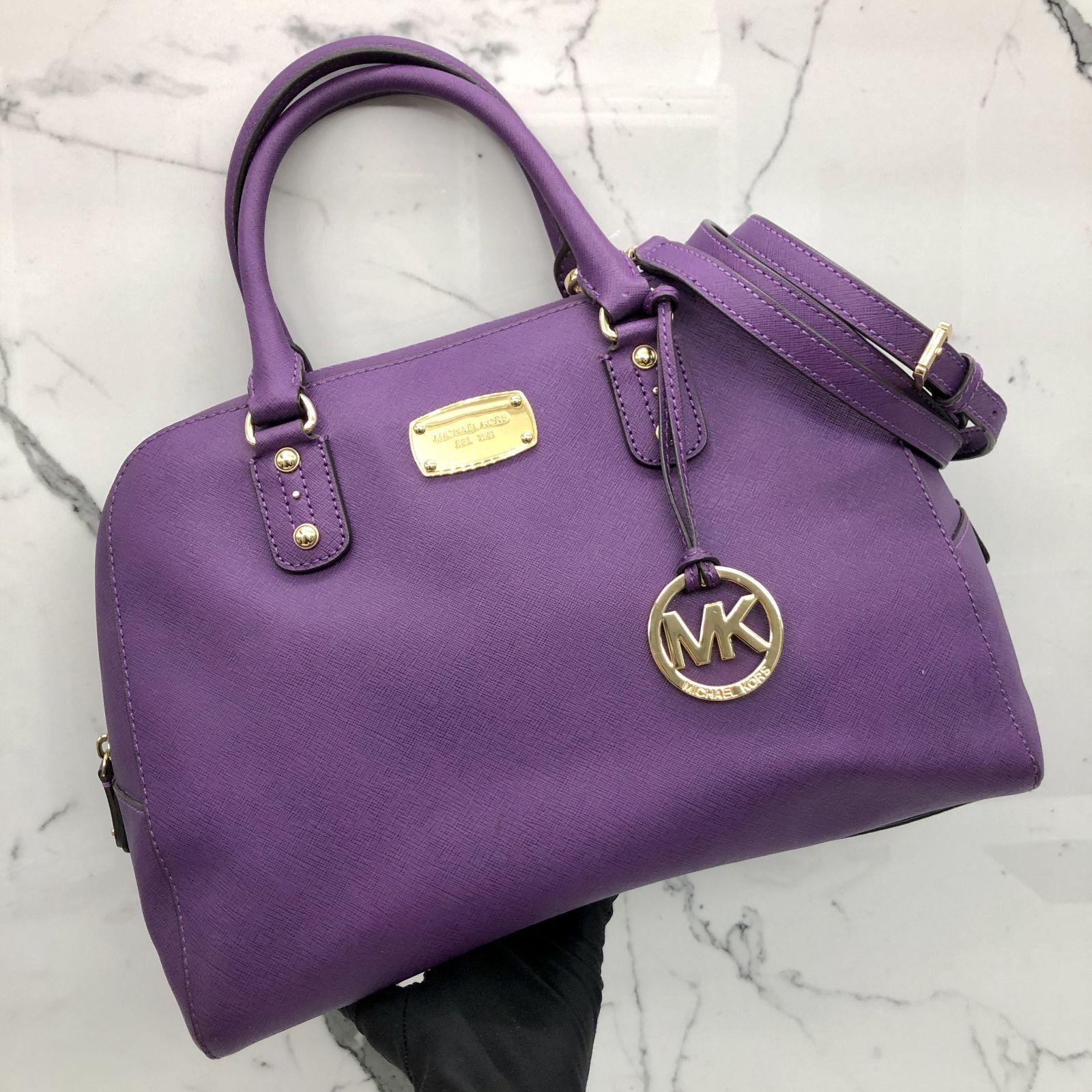 Michael kors purple shoulder bag best sale