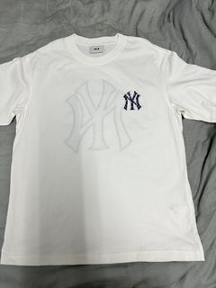 MLB NY Yankees Watercolor Monogram NY Cropped Tee