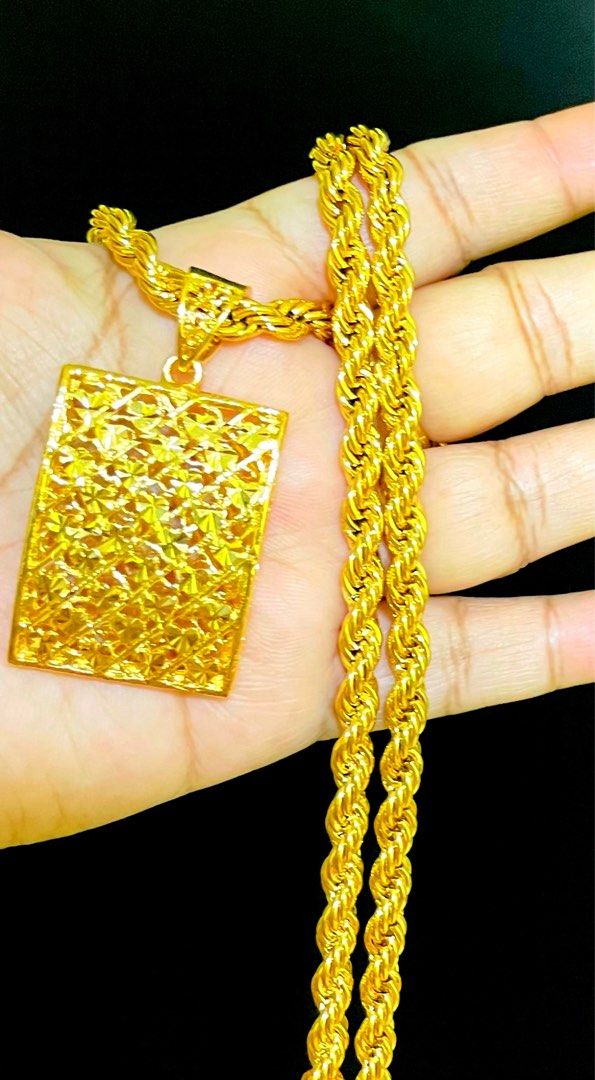 Necklace Set 100 Bangkok premium 999.9 916 Gold plated Jumbo