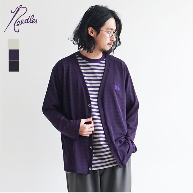 全新現貨！Needles V Neck Cardigan Eggplant 紫色開襟衫外套-S號