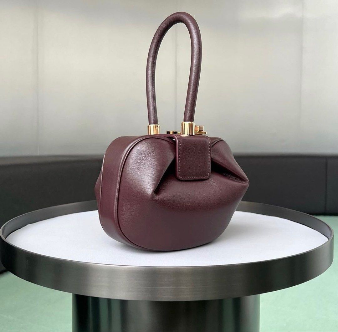 NEW Gabriela Hearst Demi Lambskin Purple Rghw Luxury Bags