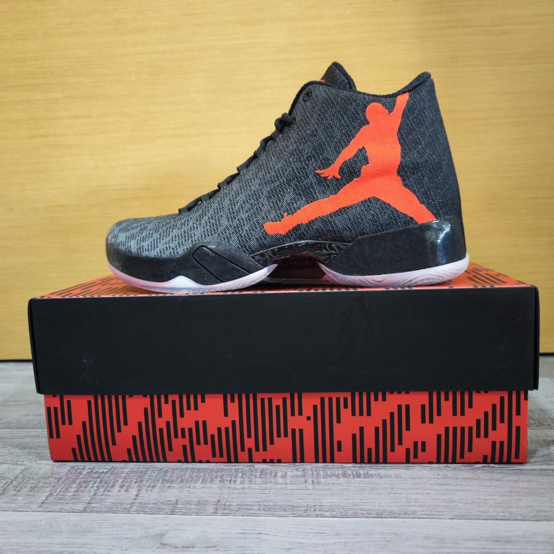 NIKE AIR JORDAN 29 AJXX9 XXIX BLACK TEAM ORANGE DARK GREY US10 Carousell