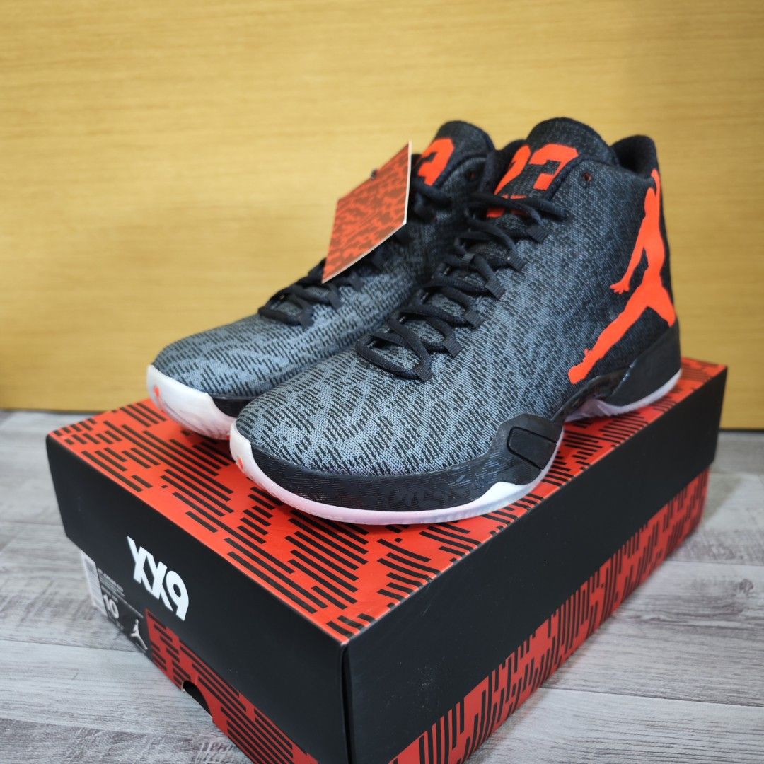 NIKE AIR JORDAN 29 AJXX9 XXIX BLACK TEAM ORANGE DARK GREY US10 Carousell