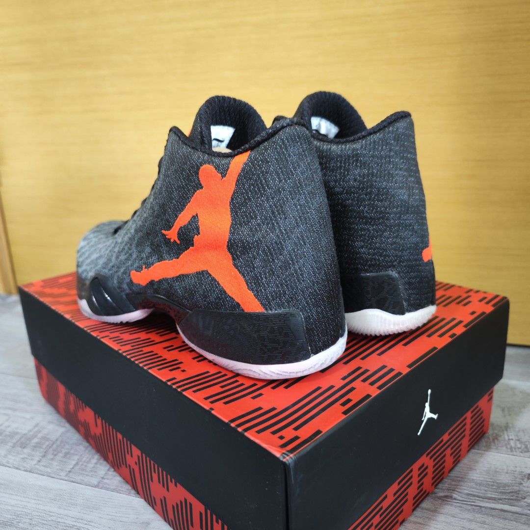 NIKE AIR JORDAN 29 AJXX9 XXIX BLACK TEAM ORANGE DARK GREY US10 Carousell