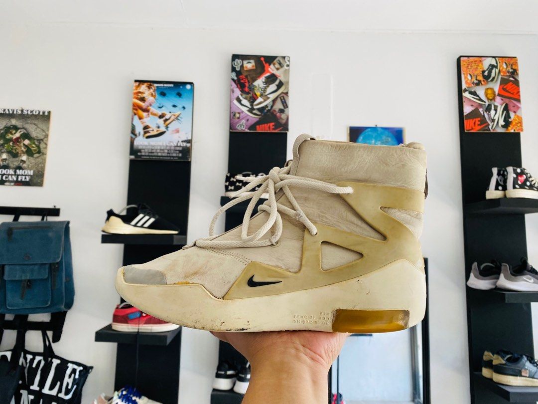 Nike Air X Fear of God 1 Oatmeal, Fesyen Pria, Sepatu , Sneakers