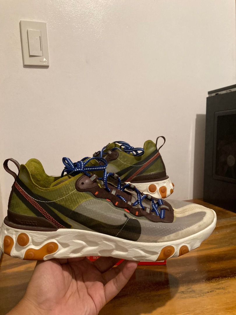 Nike React Element 87 Moss Green Men s Fashion Footwear