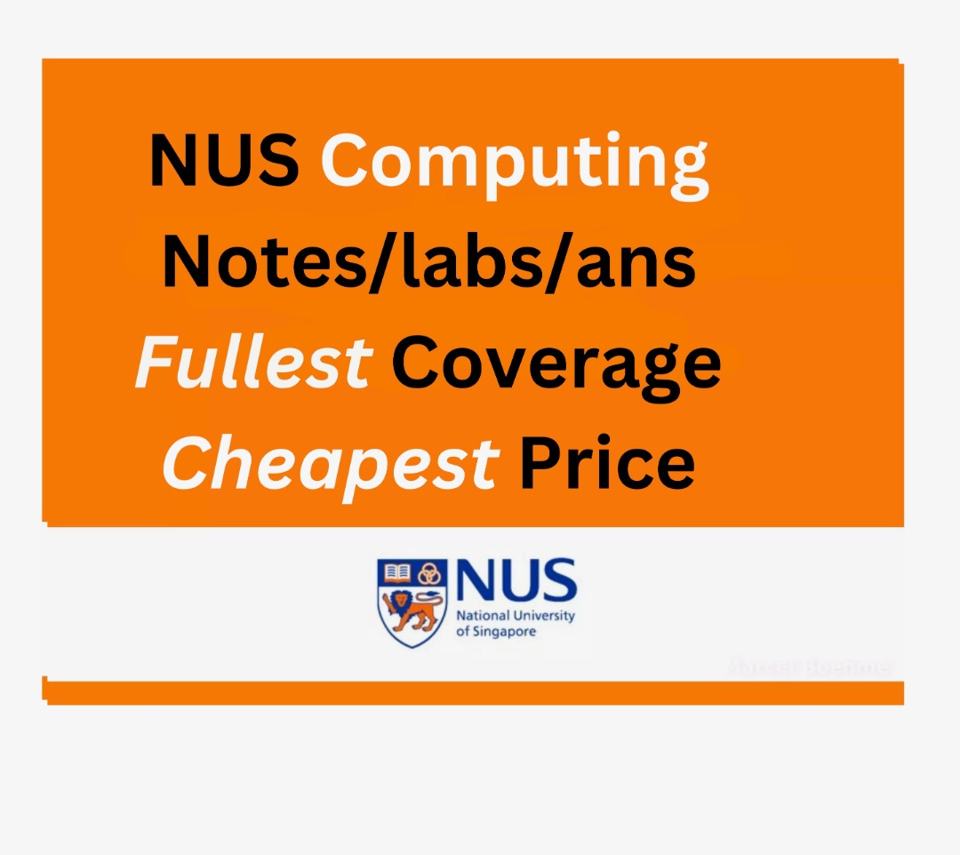 NUS Computing module packages CS1010 CS2040 CS1101 CS2030, Hobbies ...