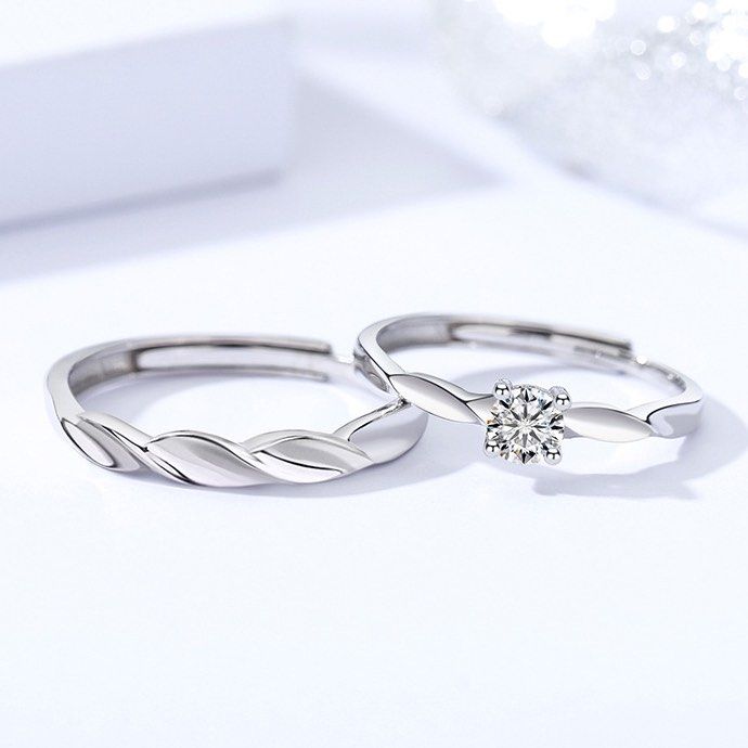 Adjustable online couple rings