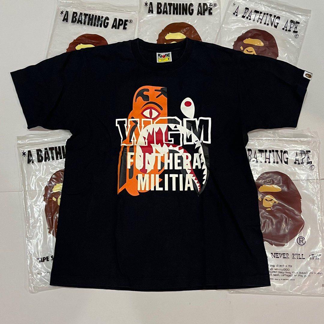 Bape shark new arrivals tiger tee