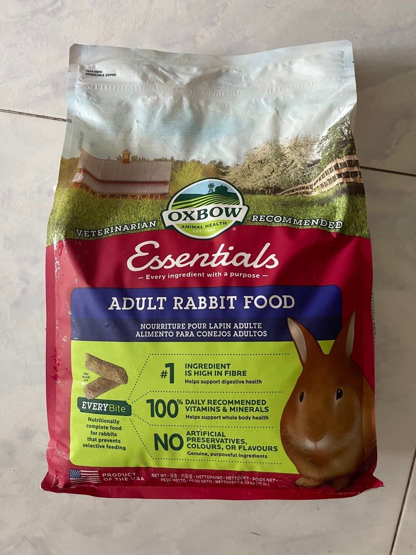 Oxbow Adult Rabbit Food, Pet Supplies, Pet Food on Carousell