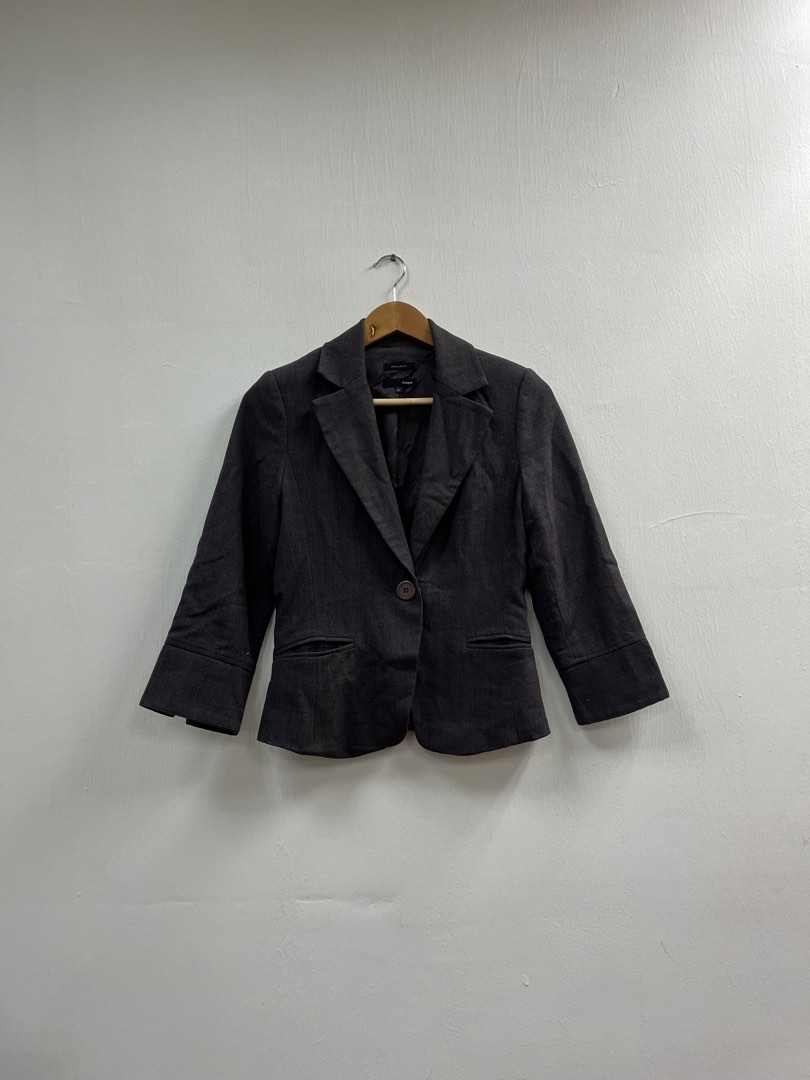Padini Women Blazer Dark Grey Size S