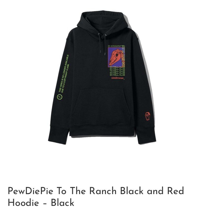 Pewdiepie red hoodie hot sale