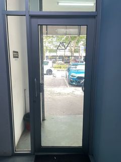 Pintu Kaca Glass Door in Aluminium Frame