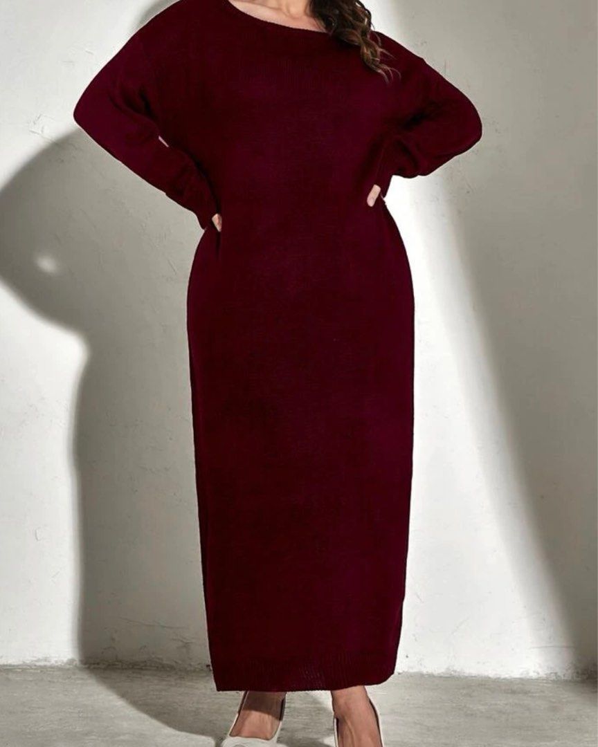Maroon hot sale winter dress