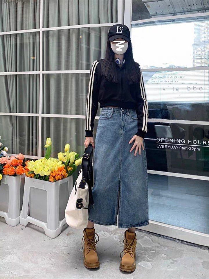 Plus size jean skirts xxl outlet