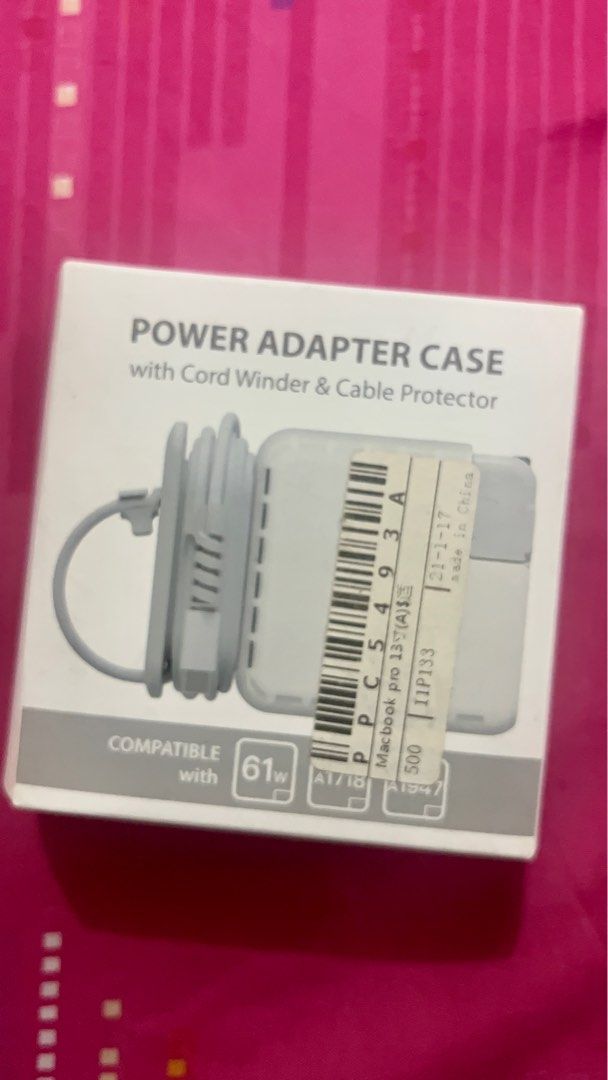 Power Adapter Case for Macbook Pro (Category: Chargers) located in Quezon City. Submitted by acasale (Listing ID 1252680941, Image 1). Description: Power Adapter Case for Macbook Pro Cord winder & cable protector For macbook pro 13.