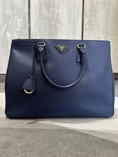 PRADA SAFFIANO BN1801 30 BLUE SAFFIANO GHW