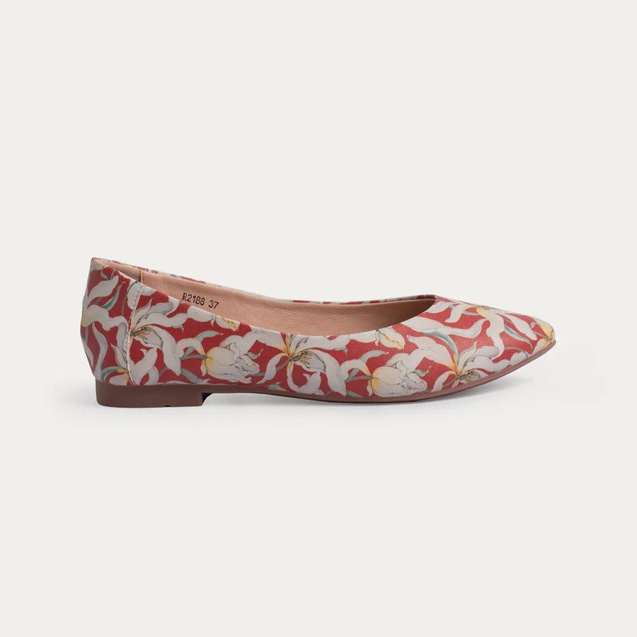 Red and white cheap flats