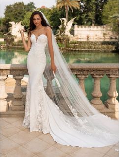 Pronovias Epico Mermaid Lace Appliqué Wedding Dress