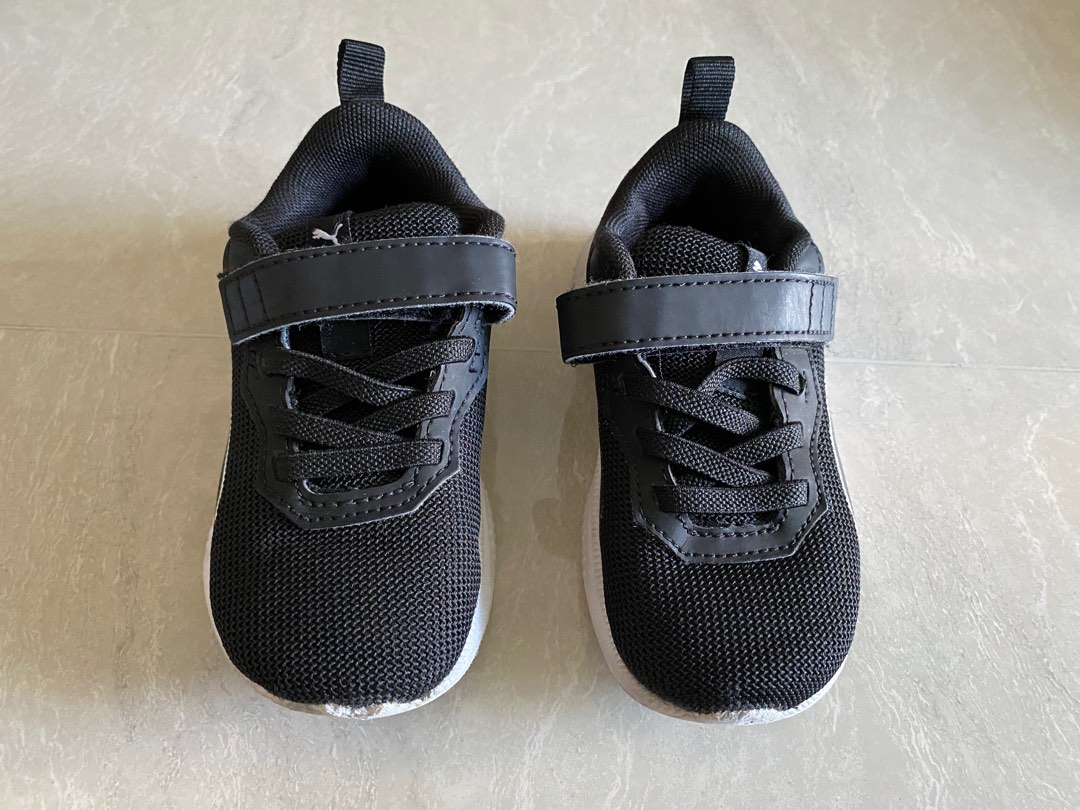 Puma black shoes, Babies & Kids, Babies & Kids Fashion on Carousell