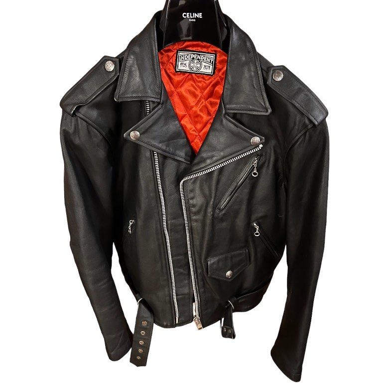 RARE 90s Vintage INDEPENDENT TRUCKS SKATEBOARD Leather Biker