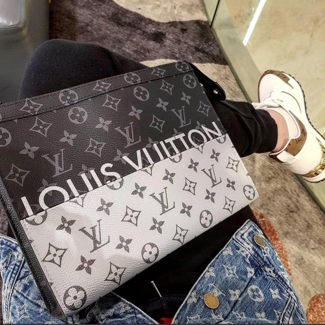 LOUIS VUITTON TOILET POUCH GM MONOGRAM ECLIPSE, Luxury, Bags & Wallets on  Carousell