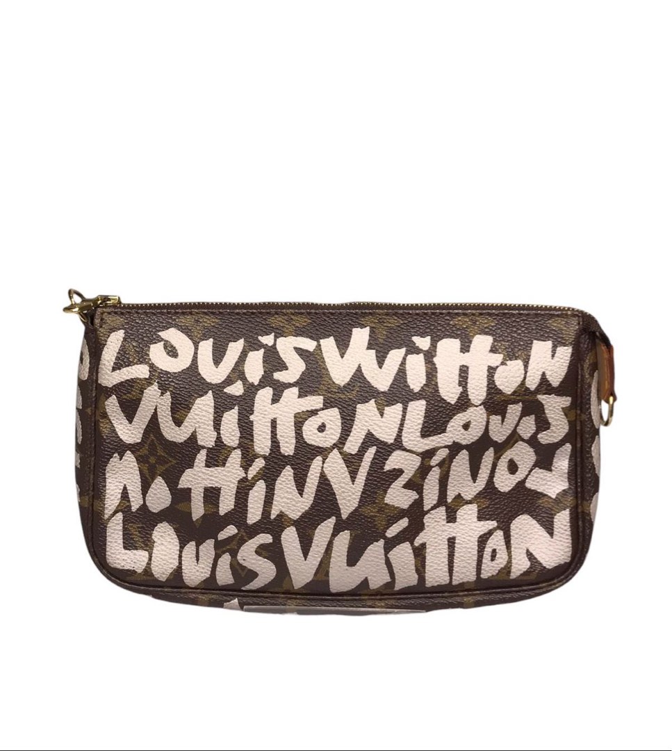 Stephen Sprouse x Louis Vuitton Beige Monogram Graffiti Pochette Accessoires