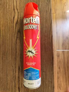 Red mortein knockdown 1 mosquito killer spray Red mortein knockdown 1 semburan pembunuh nyamuk